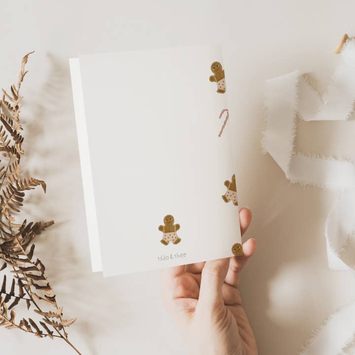 Tilda&Theo - Wholesale Christmas Card - Christmas card - gingerbread & candy cane2