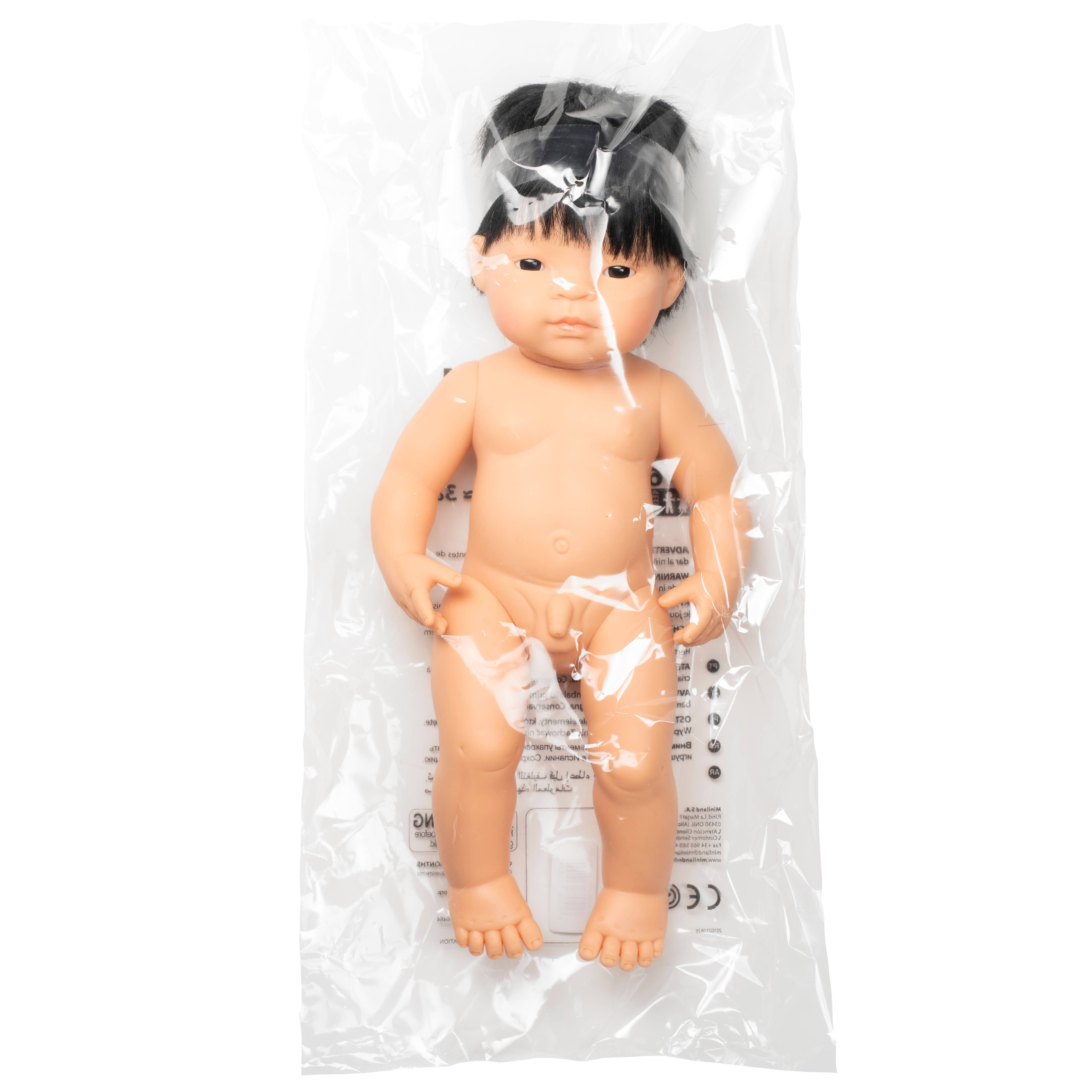 Miniland Educational - Wholesale Doll - Kids - Baby Doll Asian Boy 15'' inch (polybag)1