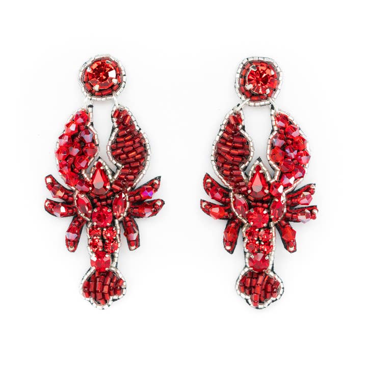 Handmade Lobster Earrings for wholesale by Beth Ladd Collections