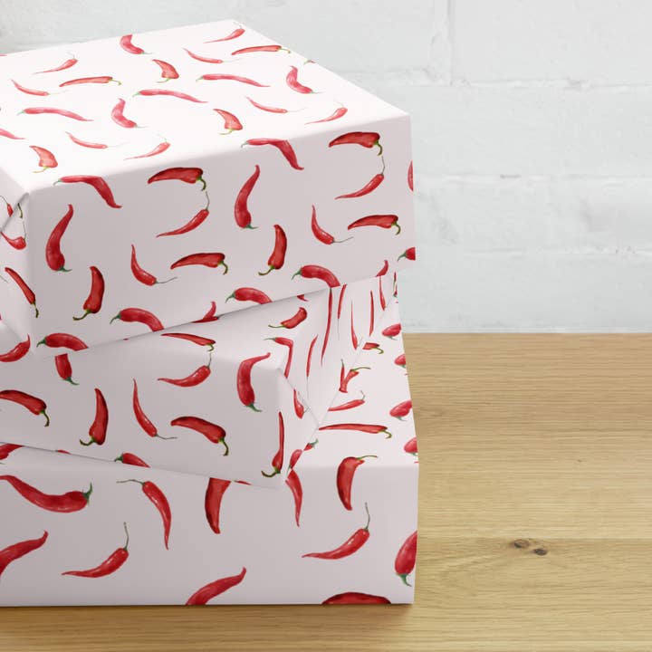 Chili Peppers Wrapping Paper for wholesale by Wishbrush