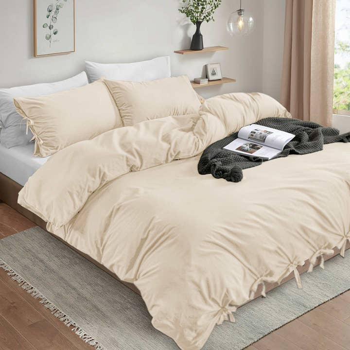 Cotton Passion - Venta al por mayor Fundas nórdicas - Juego de funda nórdica anudada – Ropa de cama de lujo de microfibra suave