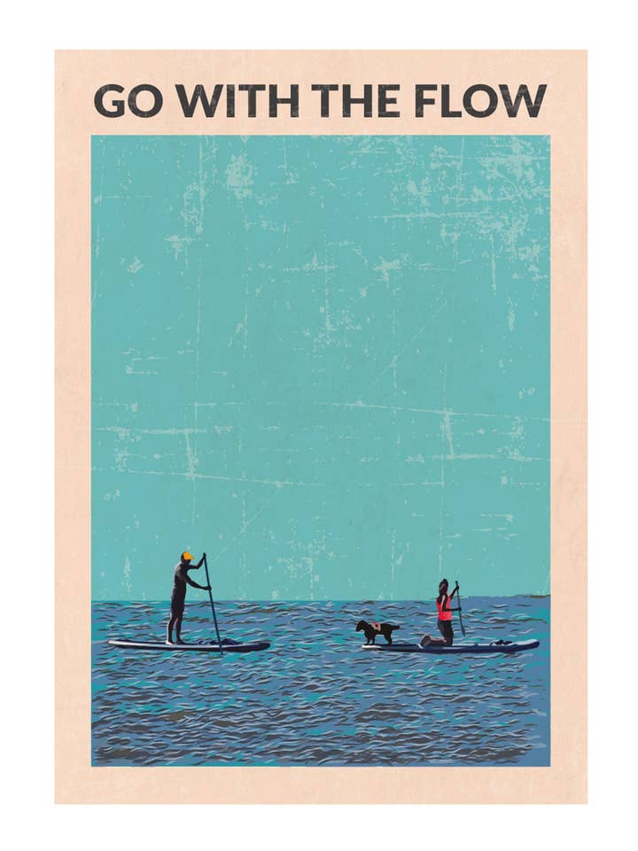 Go with the Flow Art Print for wholesale by WallChart.Co