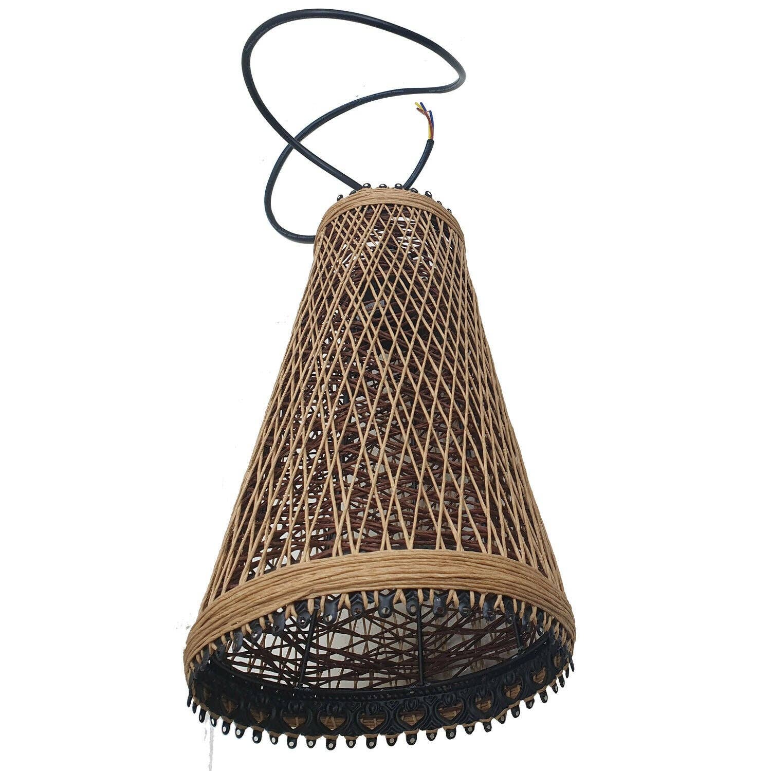 Ledsone - Wholesale Chandelier/Hanging Light - Modern Wicker Rattan Basket Style Ceiling Pendant Light7