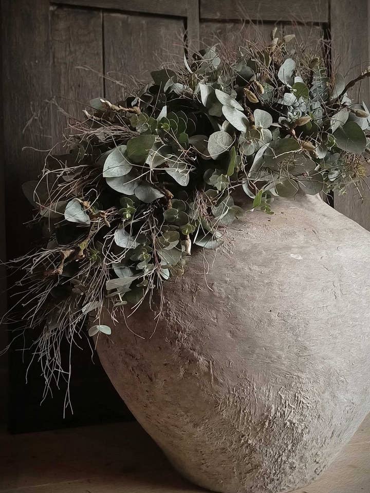 Affiche de jardin B27 : bouquet sobre sur pot pour la vente par Nino-Art