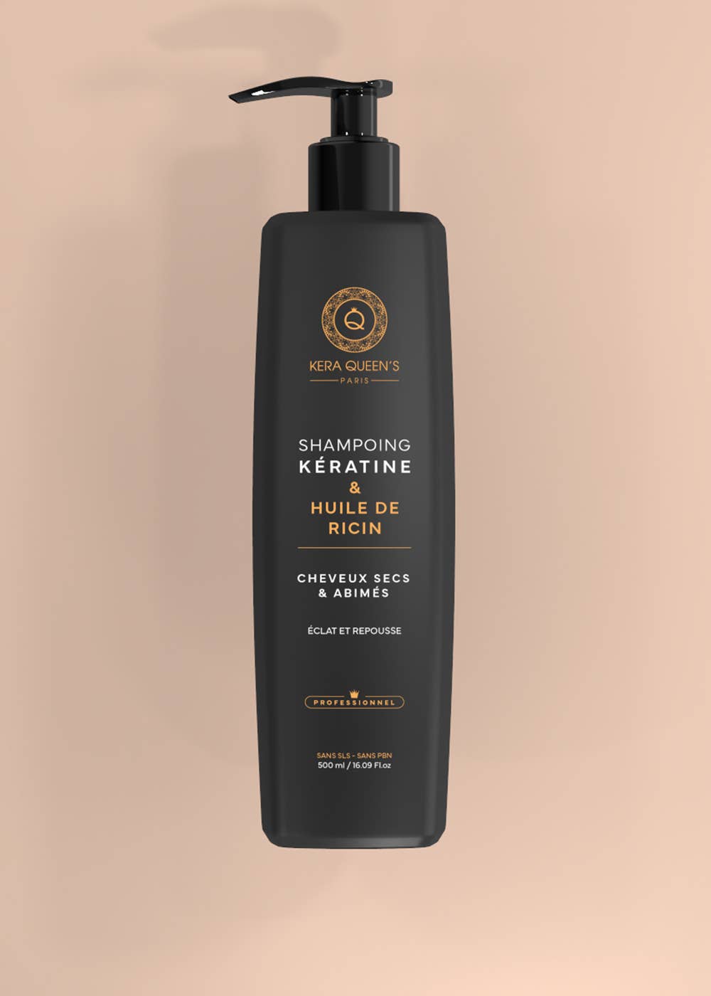 BEAUTY FOULE DIFFUSION - Vendita all'ingrosso Shampoo - Shampoo senza solfati e parabeni « Keratin & Castor » 500 ml - Kera Queen's0