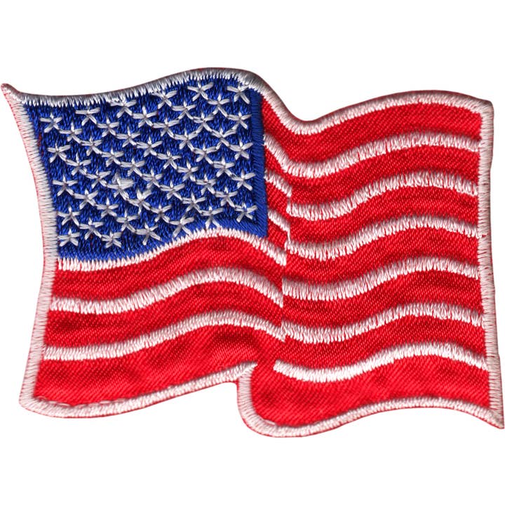 Square Deal Recordings & Supplies - Wholesale Patch - Patch - Flag - USA - Waving