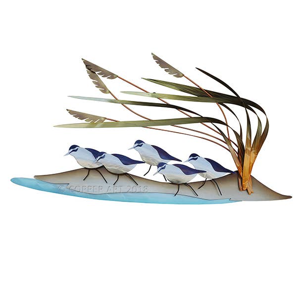 Beach Patrol (Sandpipers w/Sea Oats) for wholesale by Copper Art