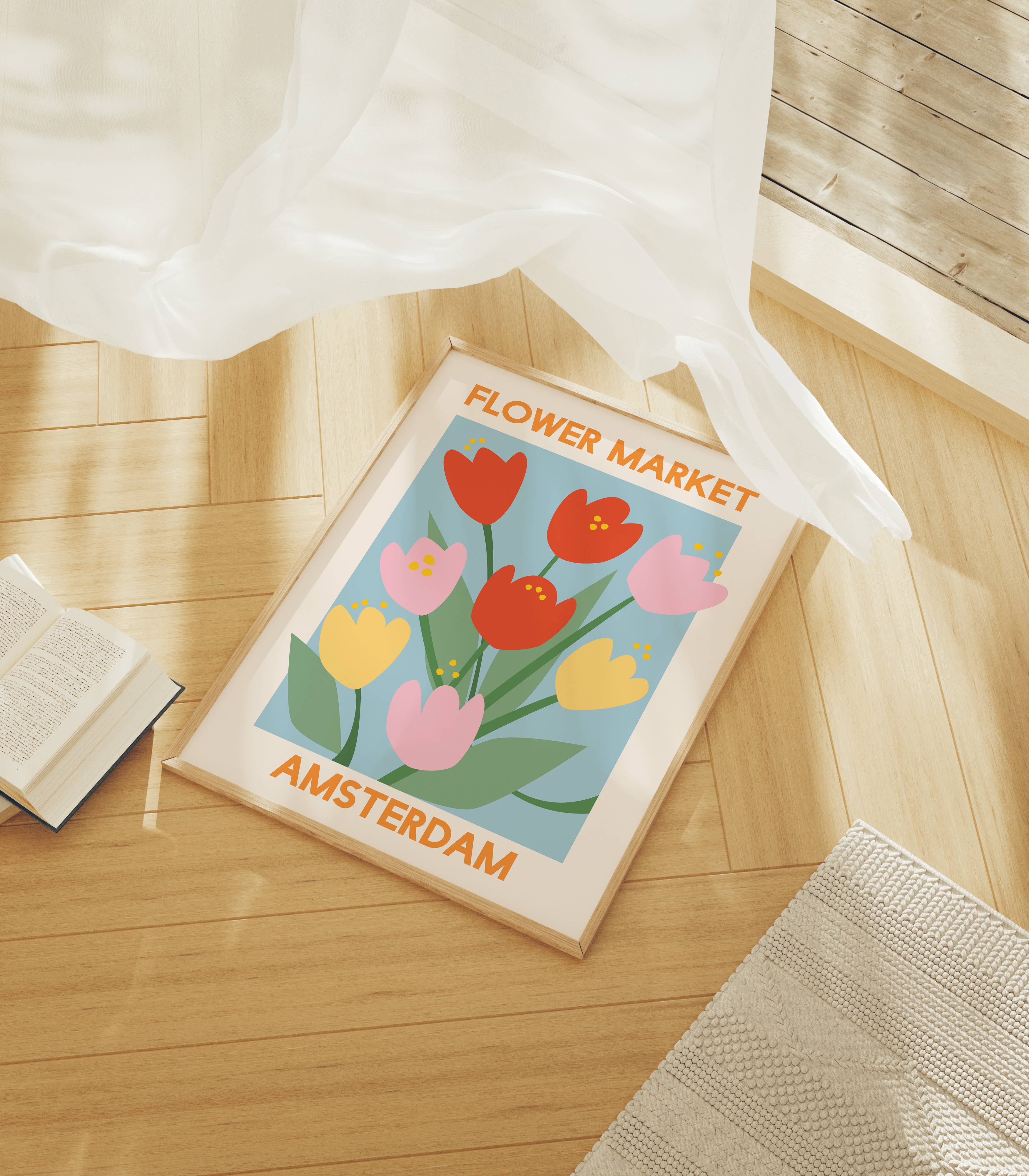 April Lane Art - Wholesale Art Print - Amsterdam Flower Market Print3