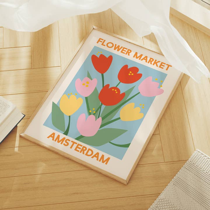 April Lane Art - Wholesale Art Print - Amsterdam Flower Market Print3