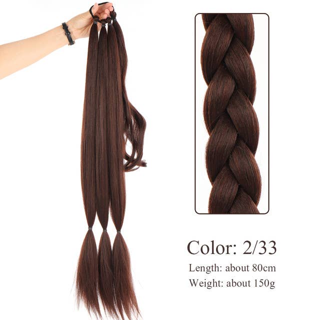 AK Brand – wholesale Hair extensions – Long Braided Synthetic Ponytail Extension with Natural Shine2