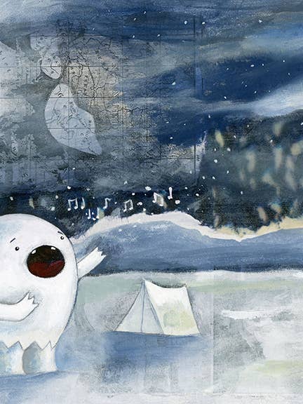 Stampa d'archivio Yeti Song 10" x 8" per la vendita all'ingrosso da parte di Lisa Kurt art + illustration