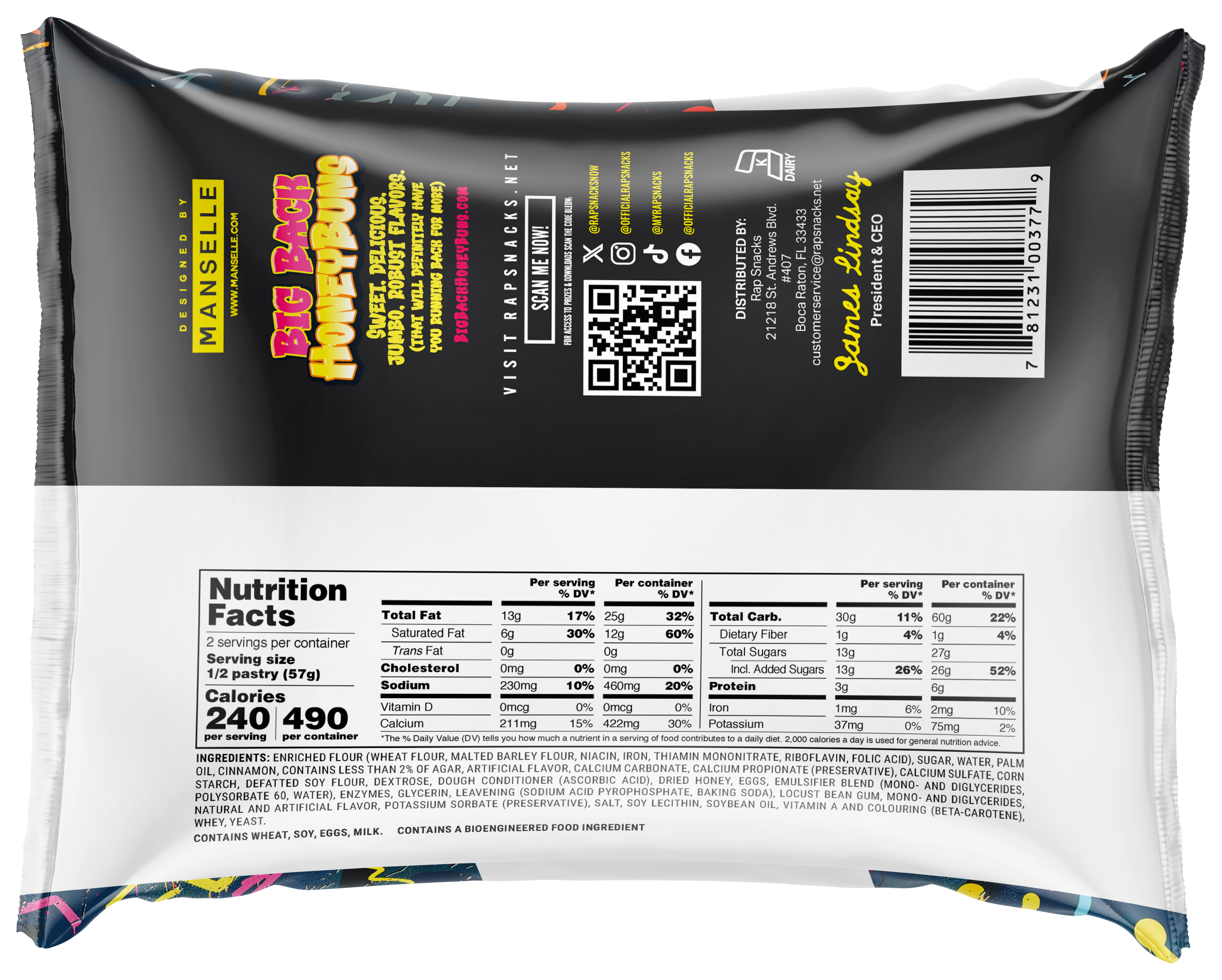 Rap Snacks – Großhandel Cookie – Rap Snacks Big Back glasierter Honigkuchen (113 g)2