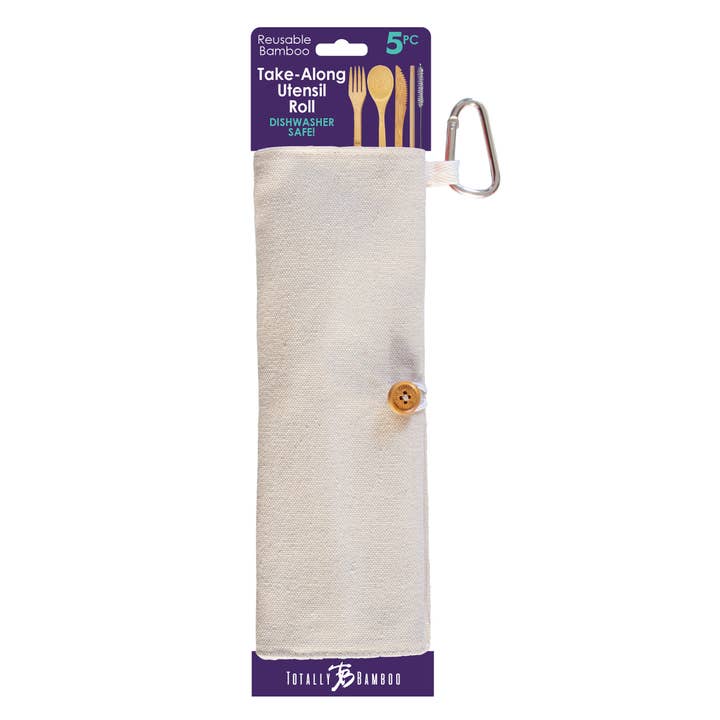 Totally Bamboo - Wholesale Assorted Cutlery Set - Reusable Bamboo Take-Along Utensil Roll