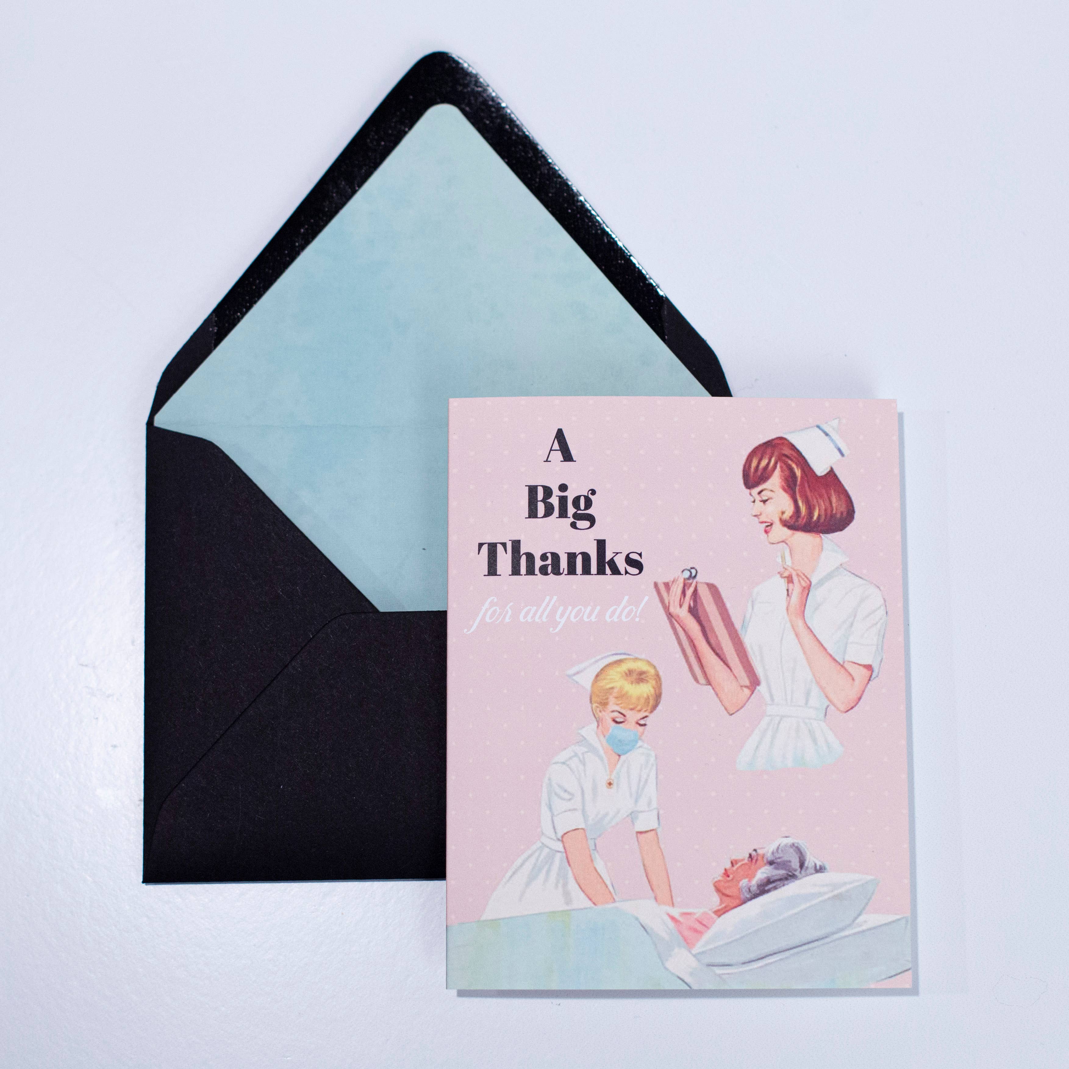 Mod Lounge Paper Company - Wholesale Thank You Card - Vintage Nurse Thank You Card3