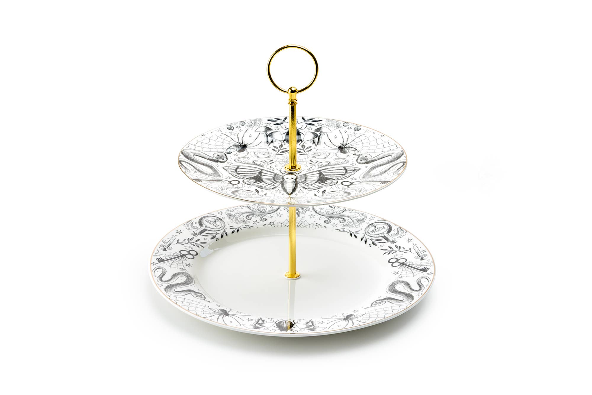 Grace Teaware - Wholesale Serving Tray - Mystic Web Fine Porcelain 2-Tier Server1