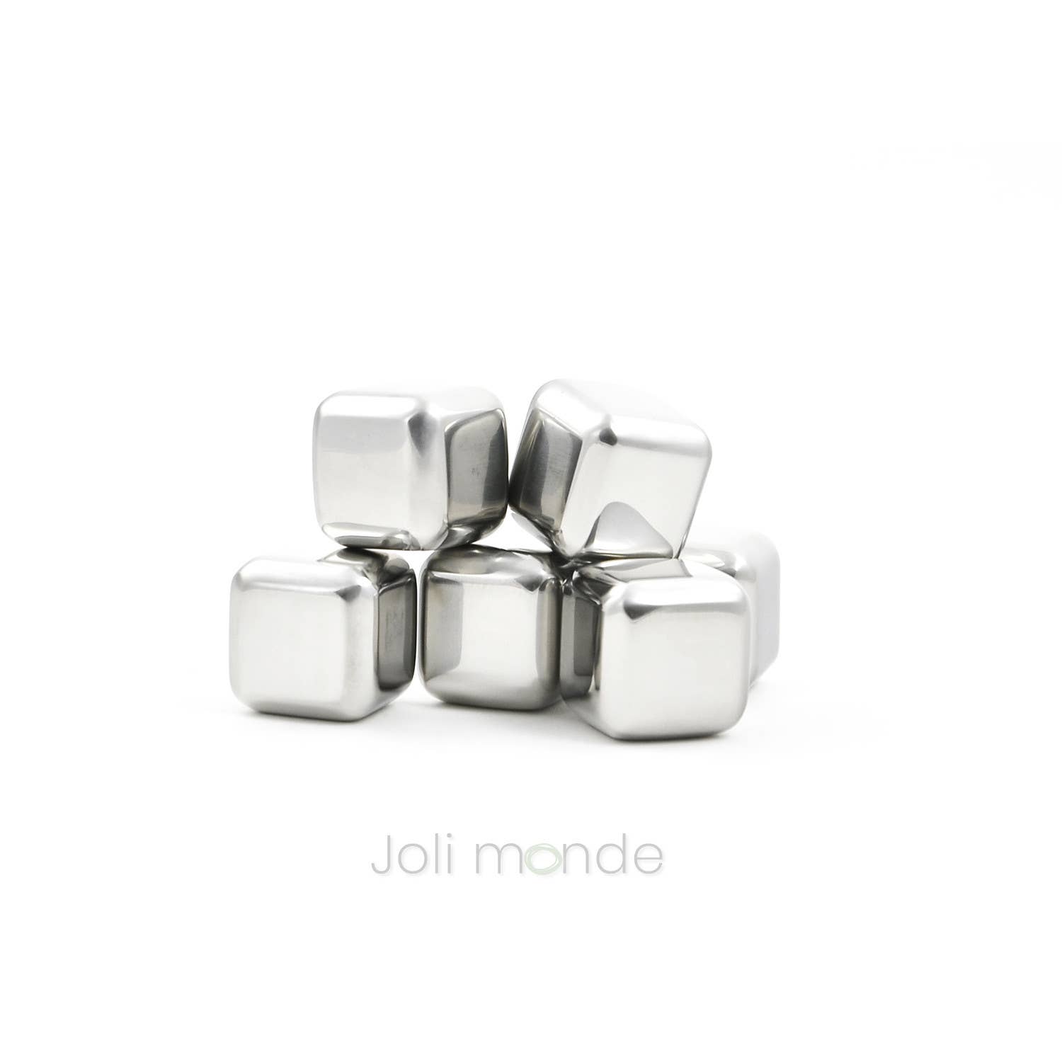 Joli Monde - Wholesale Ice Tray/Mold - Set of 6 stainless steel ice cubes0