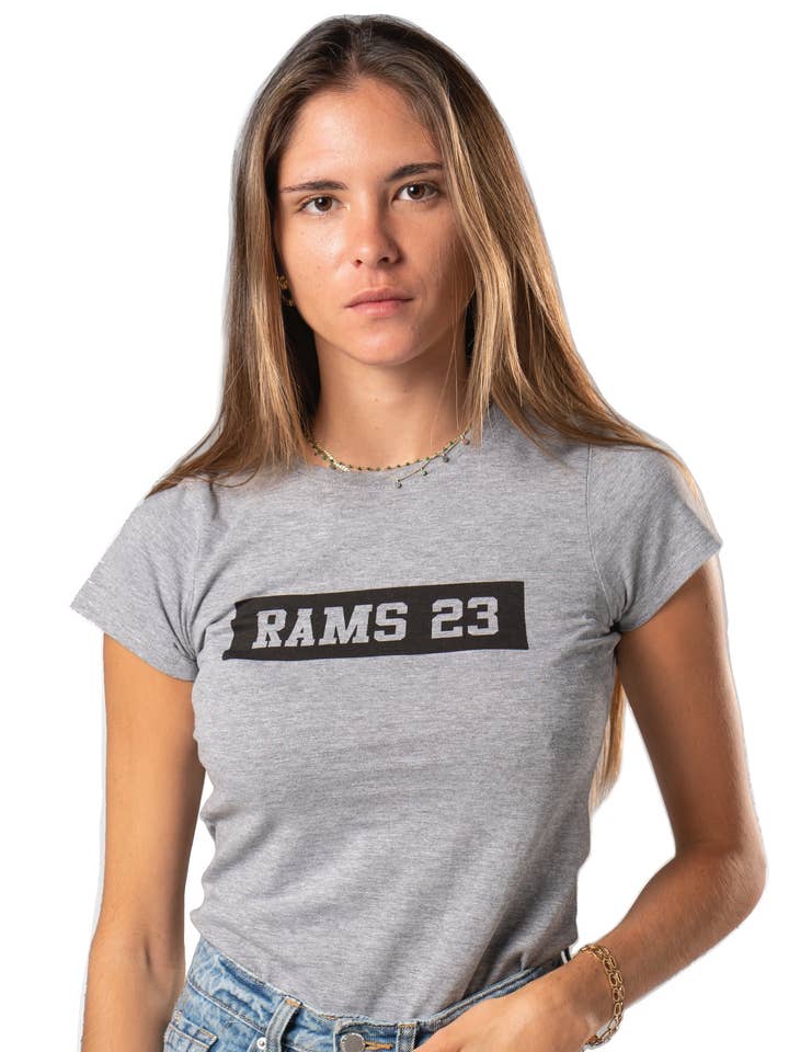 Rams 23 rektangulær langprintet T-shirt for engroshandel hos RAMS 23
