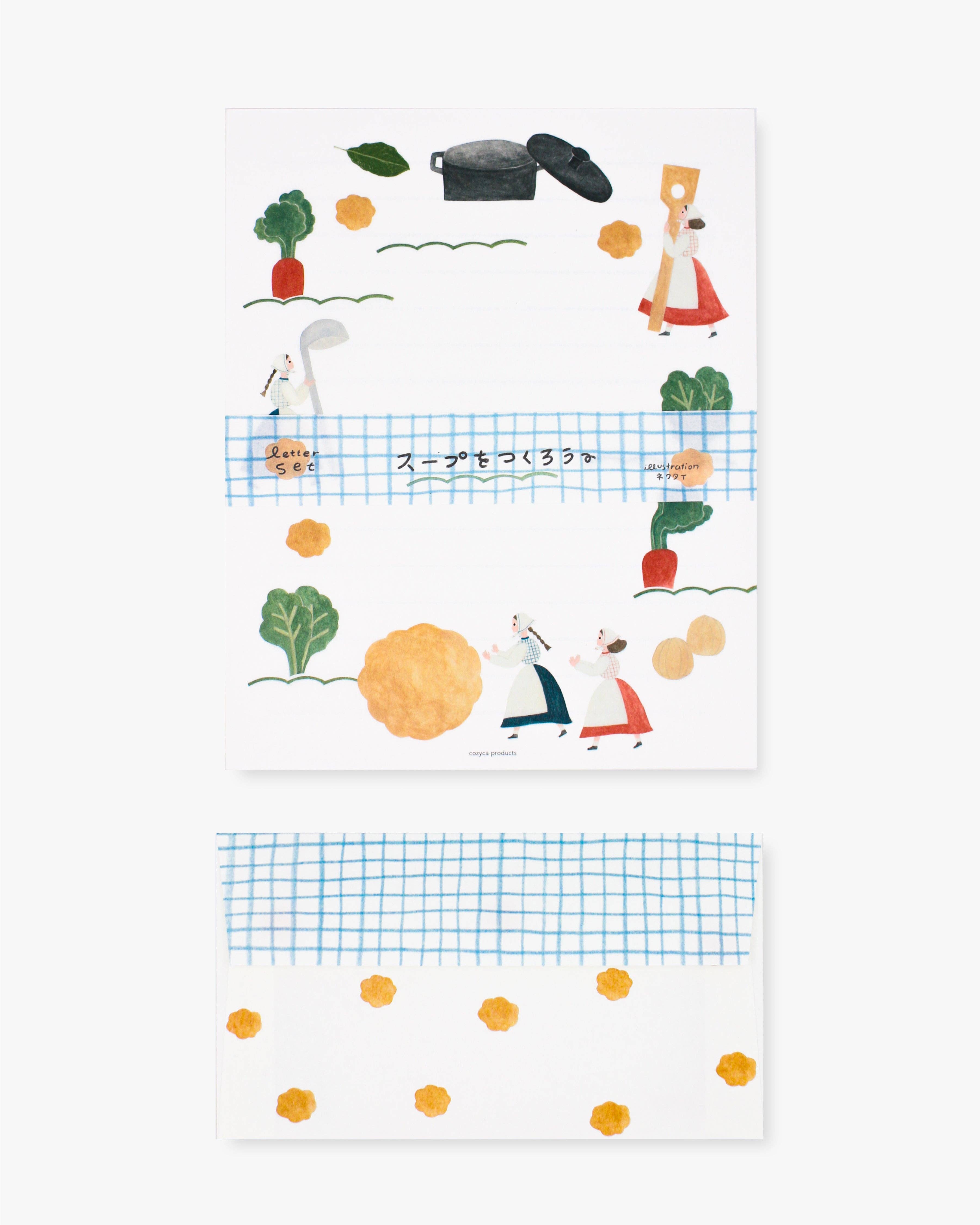 Her Winter Flowers - Wholesale Stationery/Notecard Set - Writing Set - スープ/Make Soup1