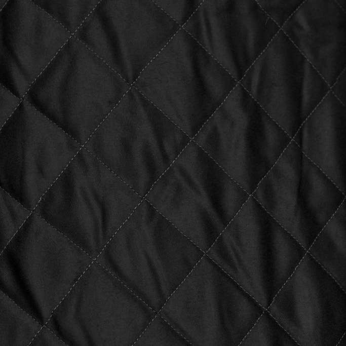 Henry d'Elkin – Großhandel Überwurfdecke – Gold Coast Plaid aus Kunstpelz in Schwarz mit Woll-/Kaschmirfutter3