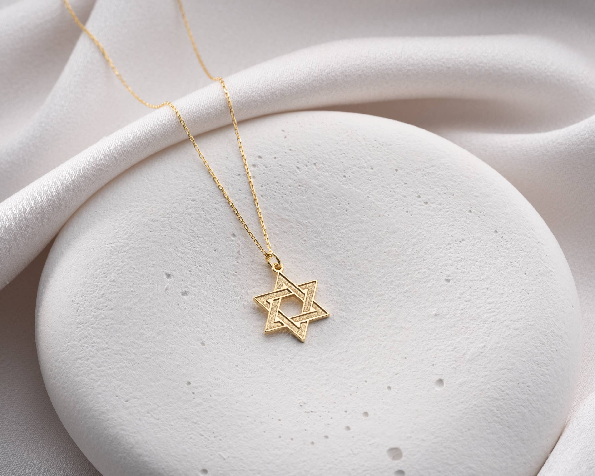 JoyPersonalized - Vente Colliers à pendentif - Collier étoile de David doré de créateur, étoile de David unique9