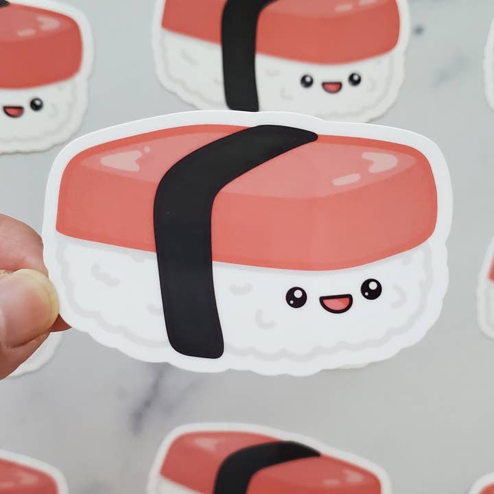Spam Musubi Vinyl Sticker | Spam Canned Ham Asian food decal for wholesale by Muijistudio