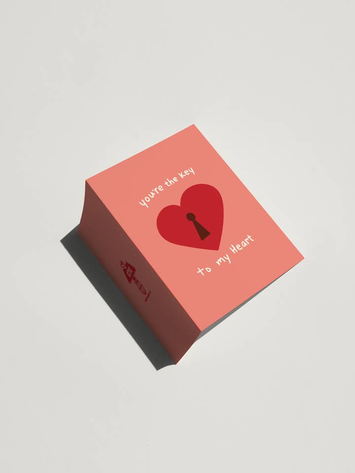 "Tu es la clé de mon cœur" Carte de vœux romantique pour la vente par Good Time Goods