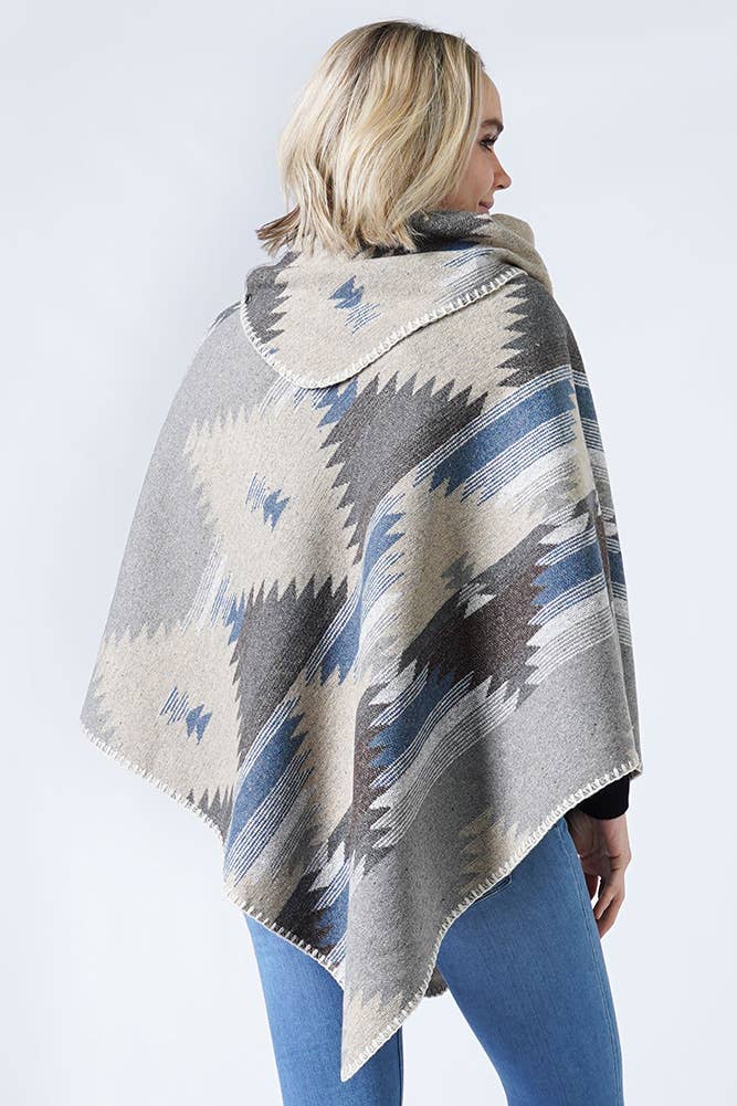 Hana - Wholesale Poncho - Women's - Western Pattern Poncho13