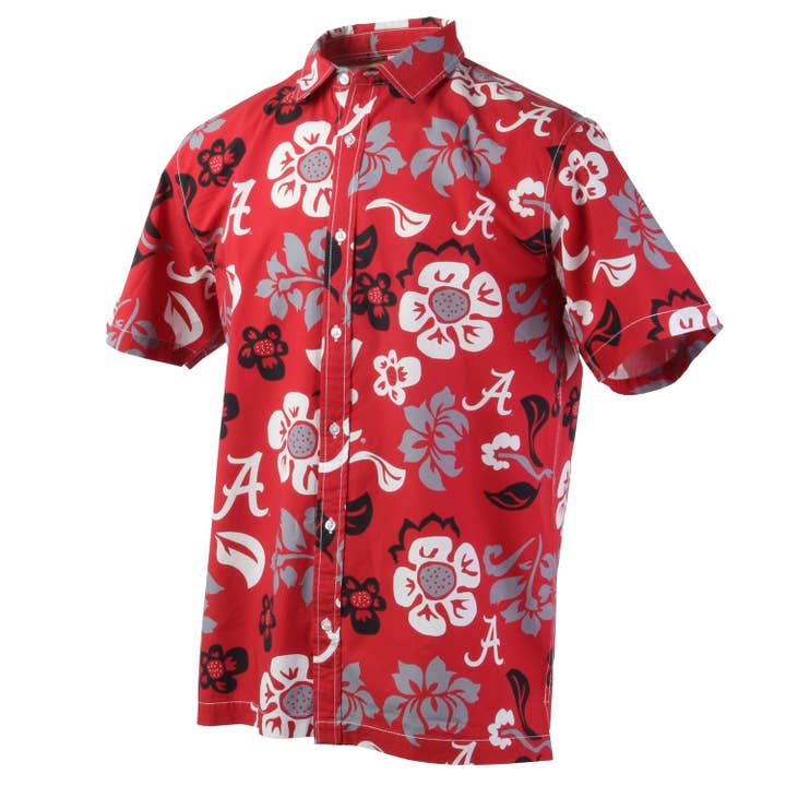 Wes & Willy Alabama Crimson Tide Men's Floral Shirt for wholesale by Wes and Willy