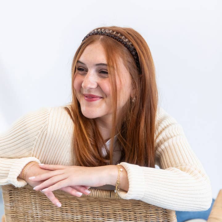 Headbands of Hope | One Purchased One Donated – wholesale Pannband - Dam – Tunt vågigt pannbandsset - bruna nyanser3