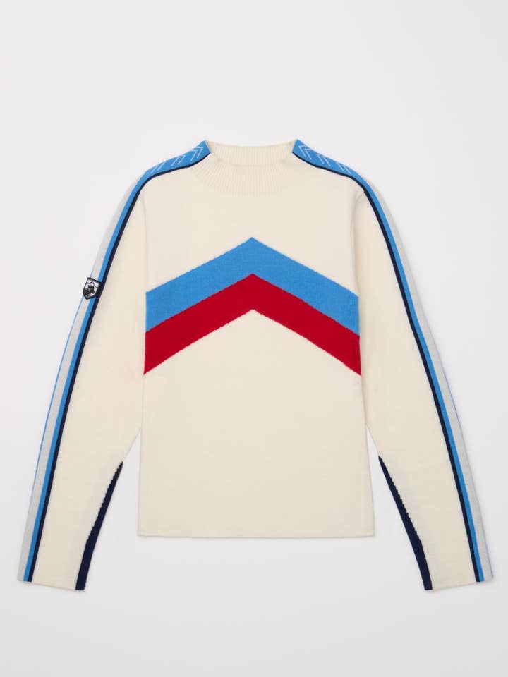 SNOWCAPPED CHEVRON Merino Ski Sweater for wholesale by Club Off Piste