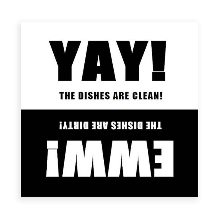 Flexibele magneten Vaatwassermagneet - YAY! en EWW! - 2,5 x 2 voor wholesale door Flexible Magnets