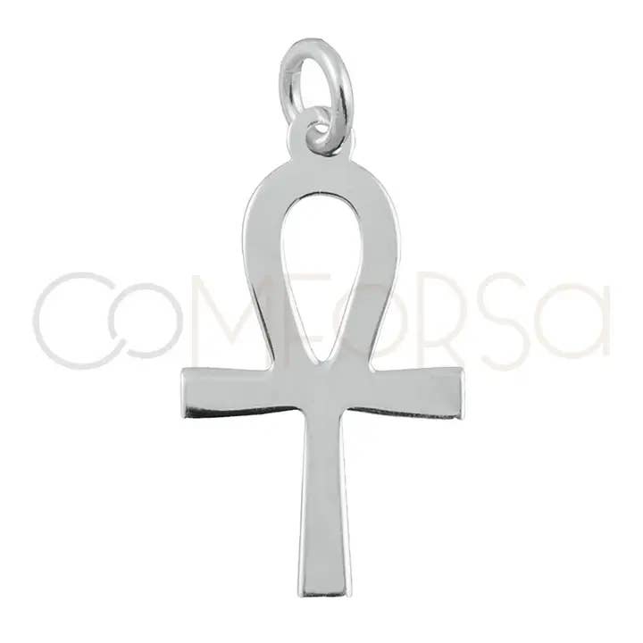 Pendentif clé de vie en argent sterling 925, 11 x 20 mm pour la vente par COM FORSA SL