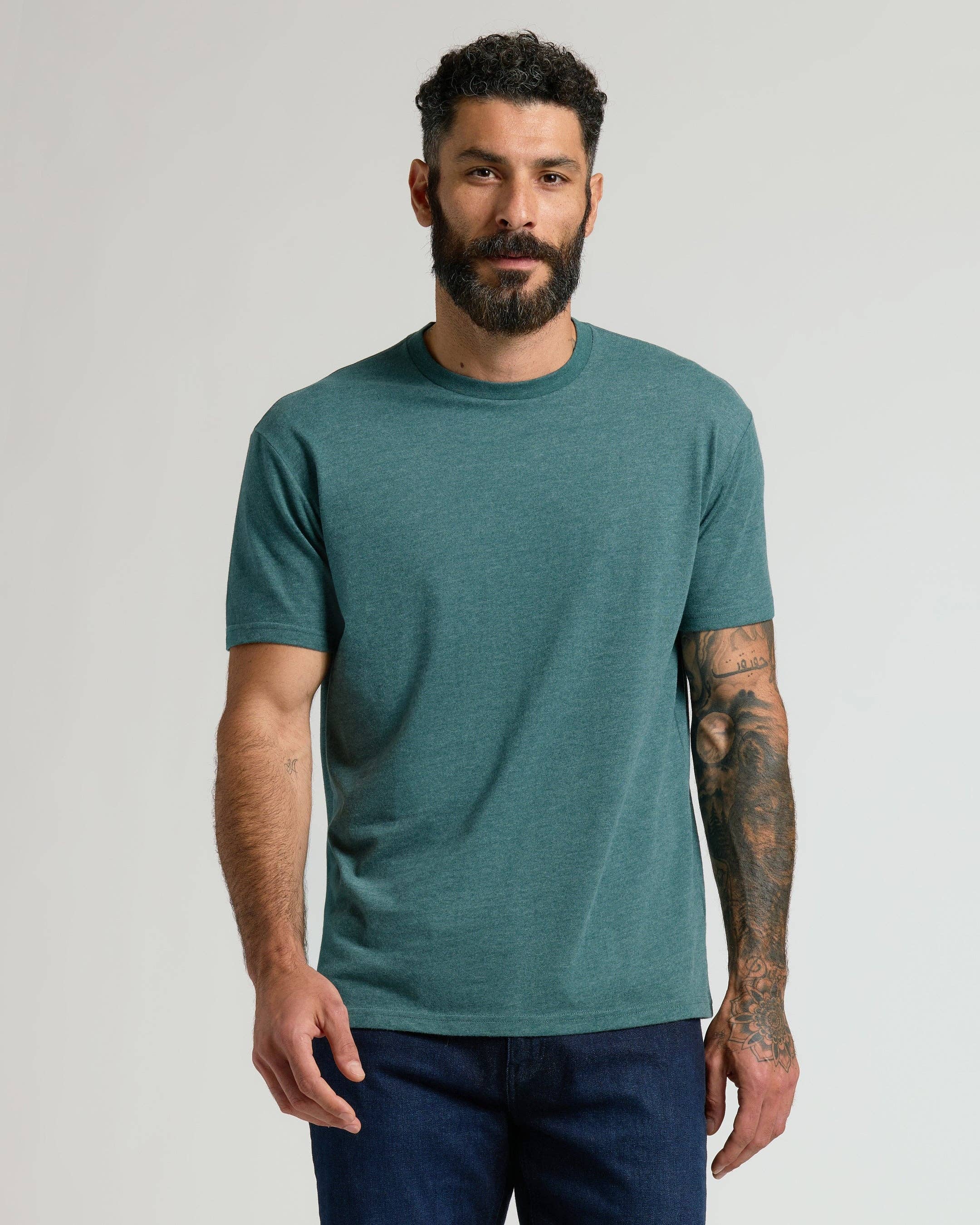 True Classic - Wholesale T-Shirt - Men's - Heather Seafarer Classic Crew Neck0