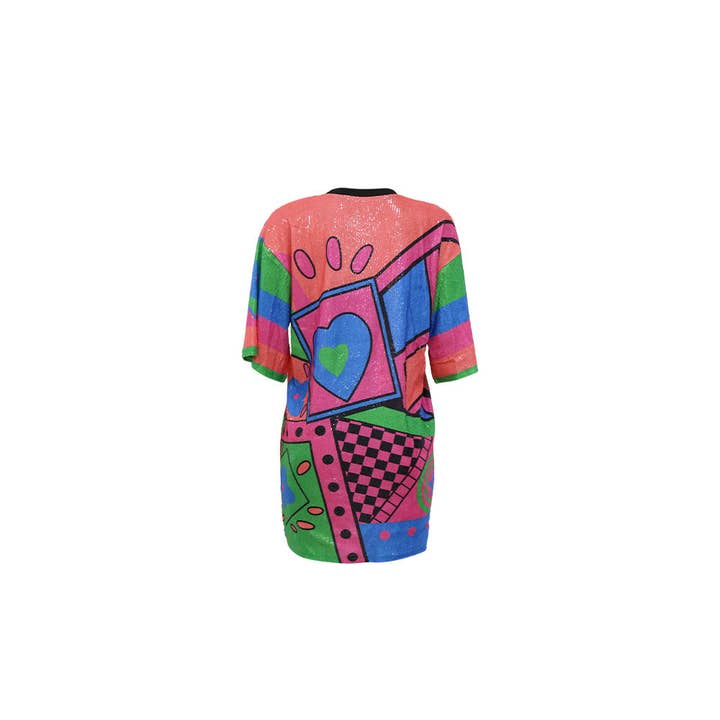 MB Fashion Wholesale - Wholesale Dress - Women's - MB FASHION SEQUIN MINI SHIRT LOOSE DRESS 9984LY33