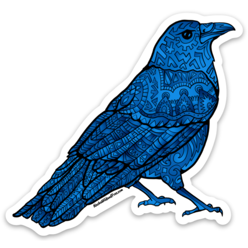 Alaska Wild & Free - Wholesale Sticker - Bird - Raven Stickers1