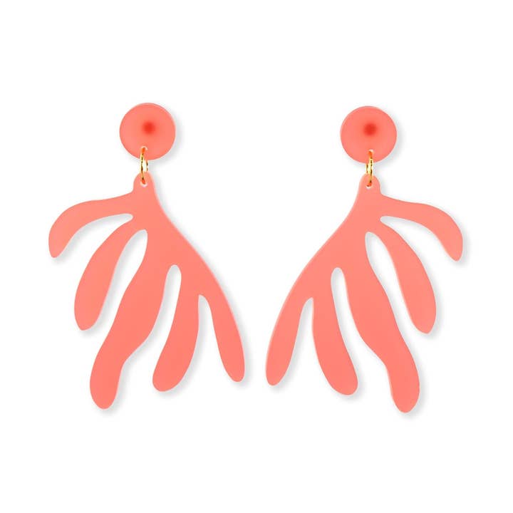 Matisse nr. 1 øreringe i koral for engroshandel hos By Chavelli