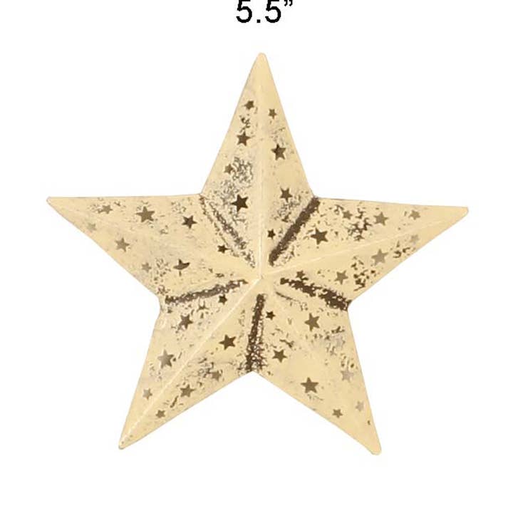 5.5" Rustic Star Ornament for wholesale by Tellon Investment & Trade