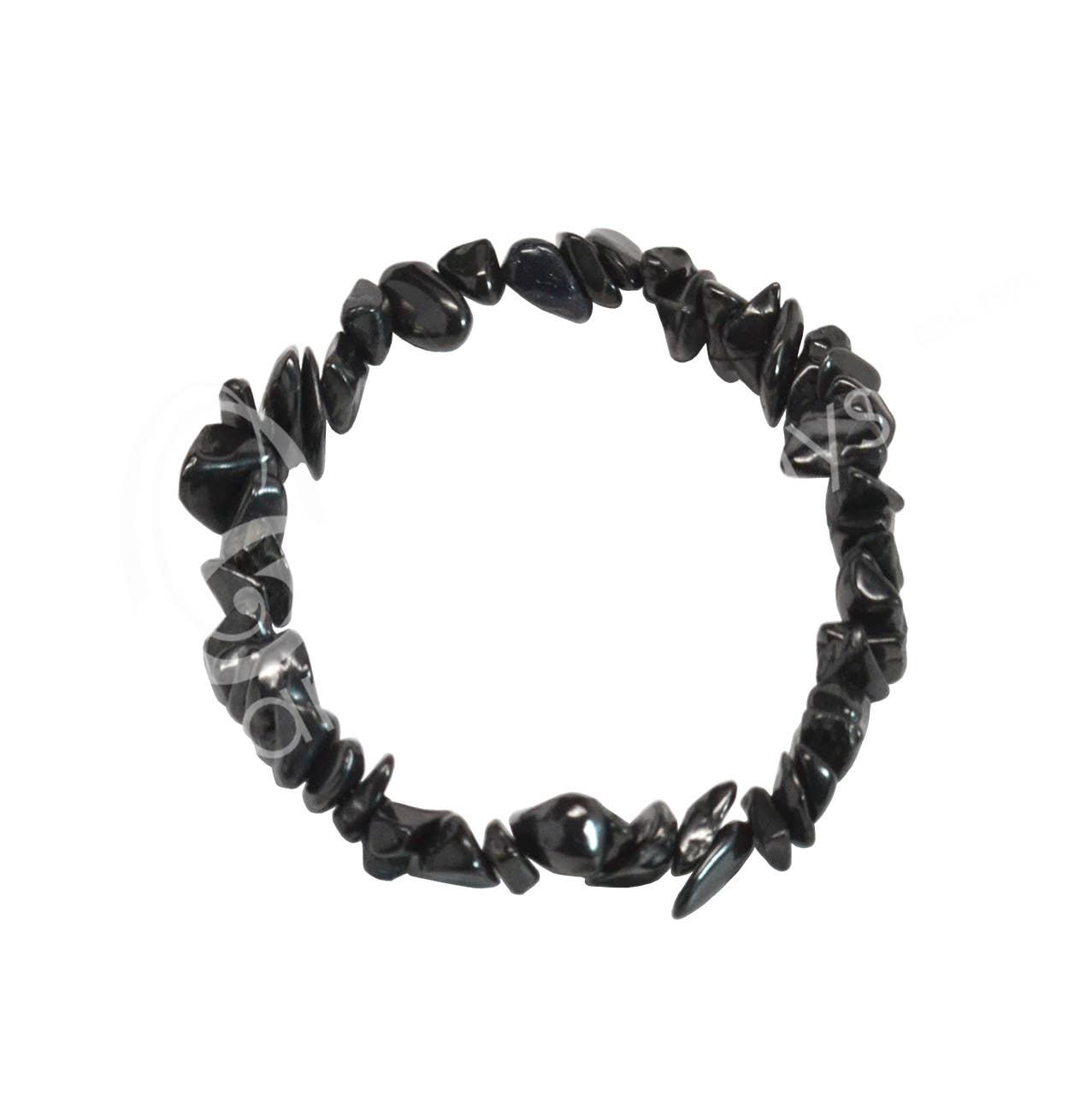 Oceanic Linkways Inc - Wholesale Beaded Bracelet - BRACELET - CHIPS SHUNGITE (5-8 MM) 7.5"