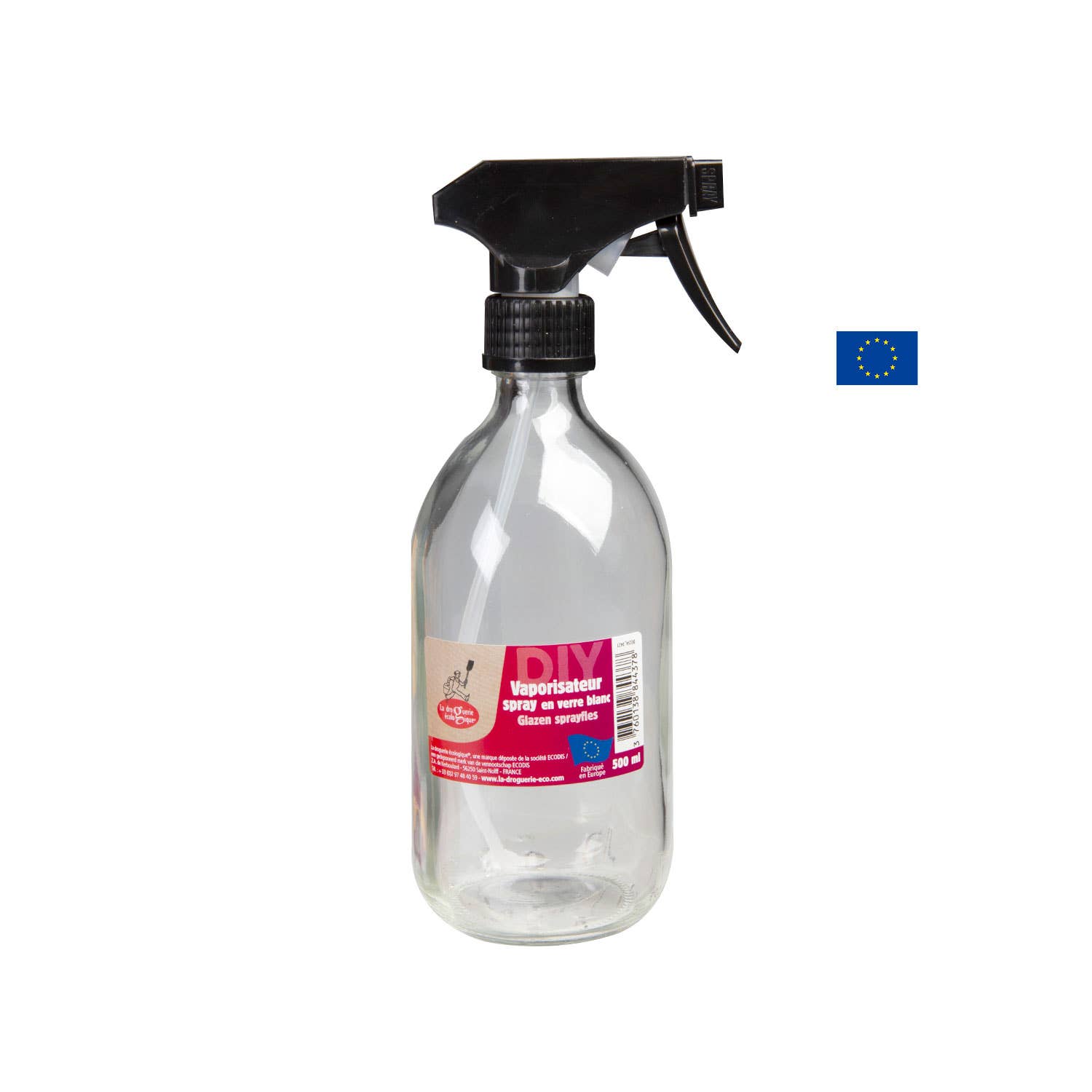 Ecodis - Grand Beau - Wholesale Spray Bottle - White Glass Spray Bottle 500ml - La Droguerie