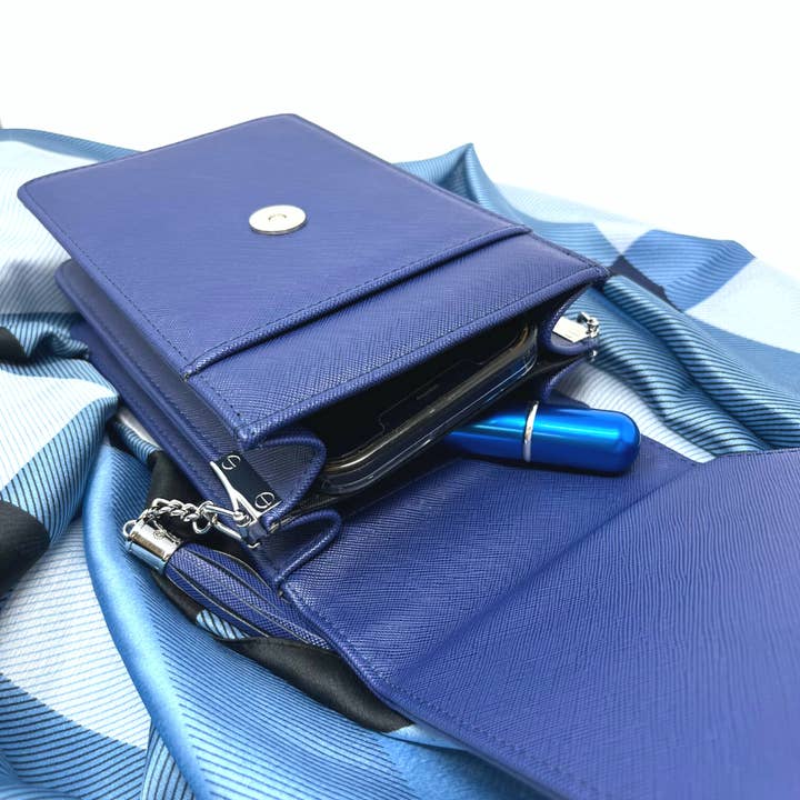 YOUZEY - Wholesale Crossbody Bag - Women's - Phone Crossbody Bag Vegan Saffiano Leather - Navy2