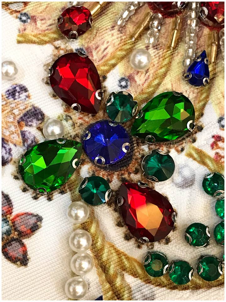 Hvid DR0170 radiant smykkesten A-formet kjole - sommer luksus for engroshandel på Faire13