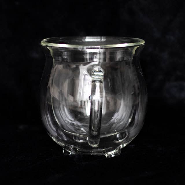Something Different Wholesale - Wholesale Coffee Mug - Clear Double Walled Glass Cauldron Mug