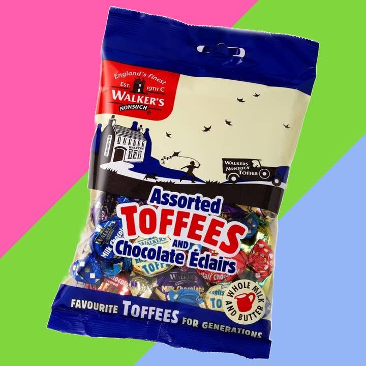 Gaffney's Sweets & Treats Wholesale - Wholesale Toffee - Walker's Nonsuch Assorted Toffees & Eclairs Bag 12x150g