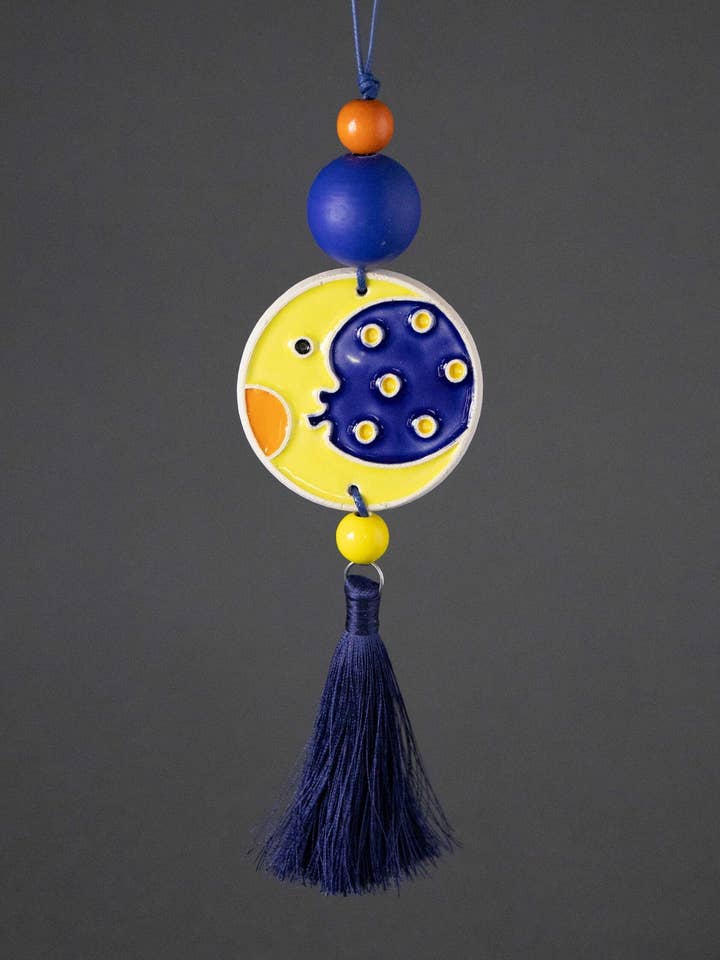 New Moon Beaded Pendant for wholesale by Gannwood