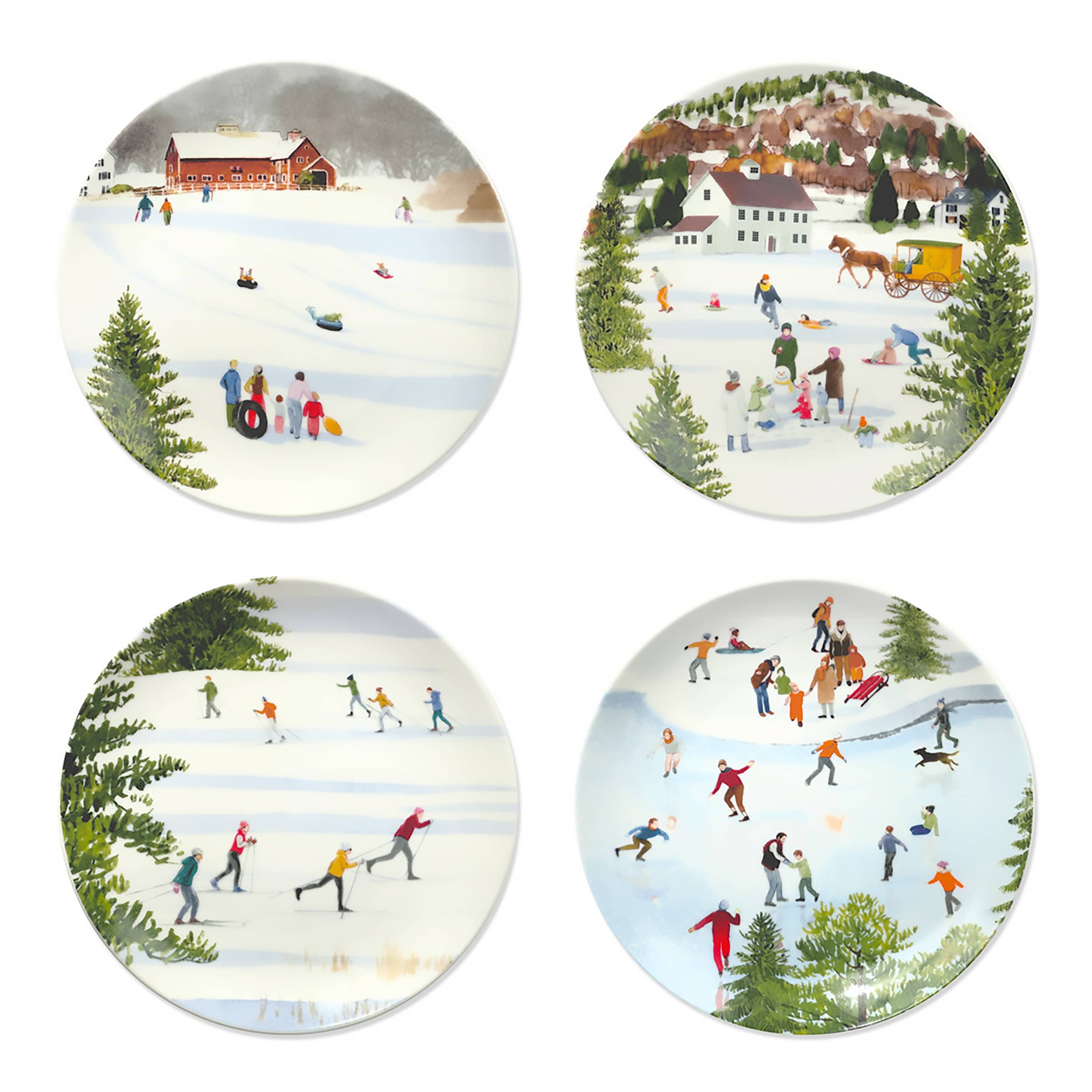 Caskata - Wholesale Salad Plate - Caskata X Felix Doolittle Winter Wonderland Plates, Set of 40