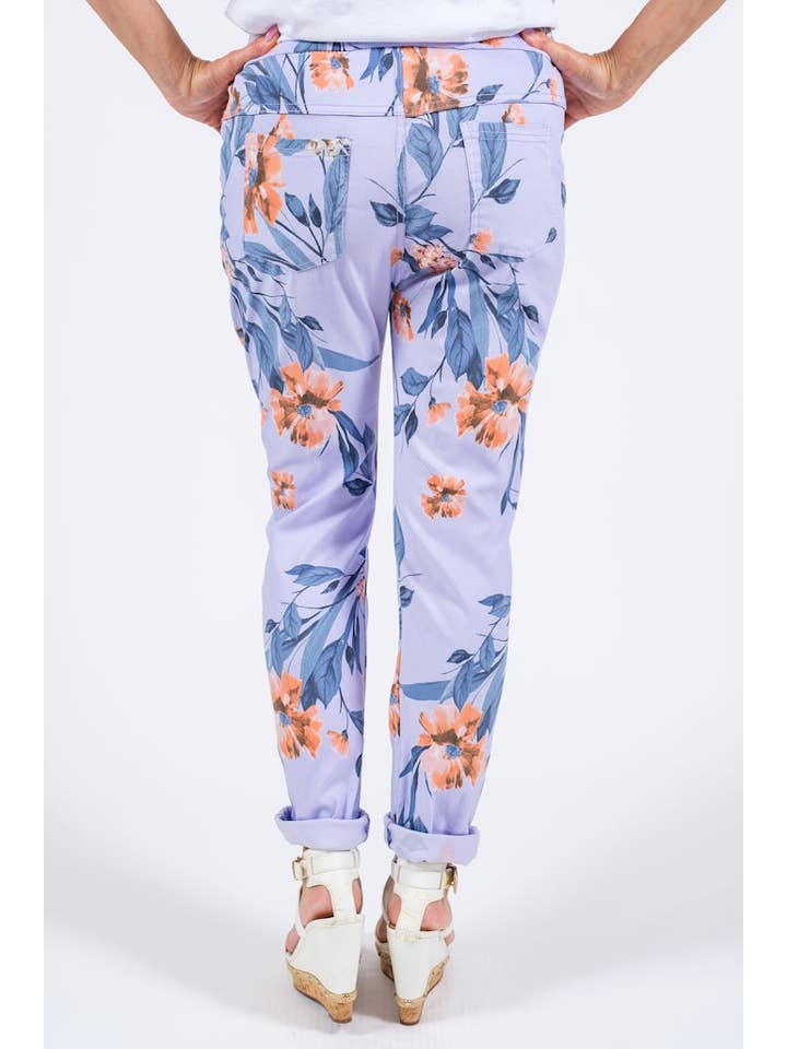 TINA Stephens Italy/Tees By Tina – Großhandel Hose – Damen – Roseann Hose mit Blumendruck (PL710F)15