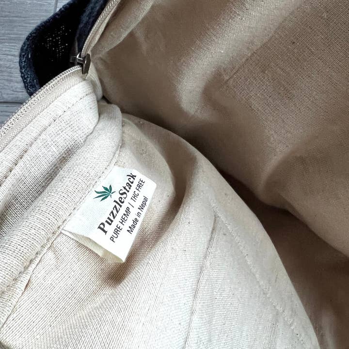 PuzzleStack – wholesale Backpack – Women's – Blue Kumari Pure Hemp Backpack7