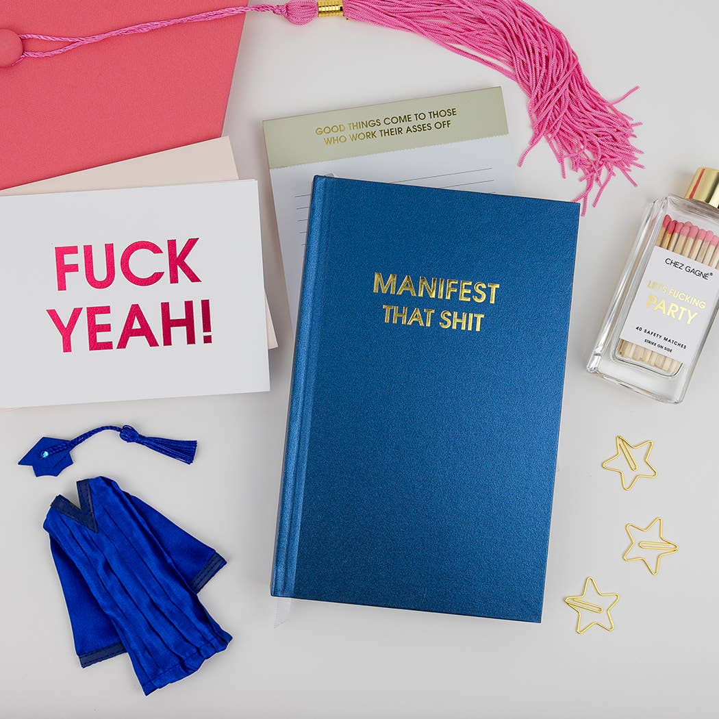 Chez Gagné - Wholesale Journal/Diary - Manifest That Shit - Hardcover Daily Journal - Hystar Navy1