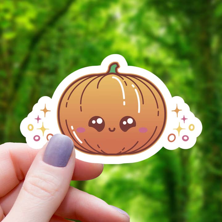 Chibi Pumpkin Sticker - 3" for wholesale by Mimic Gaming Co