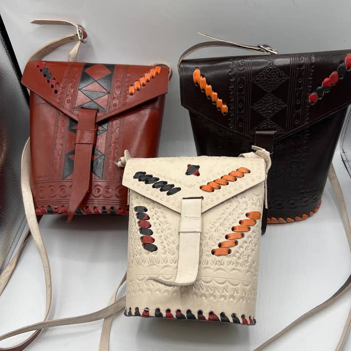 KENYAN SAFARI DESIGNS – Engroshandel Crossbodytaske - Dame – Læder Punge